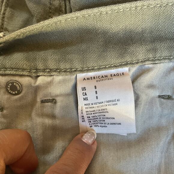 American Eagle Women’s Highest Rise Mom Shorts Sz 8 (29W) Green Y2K Festival New - Picture 7 of 8
